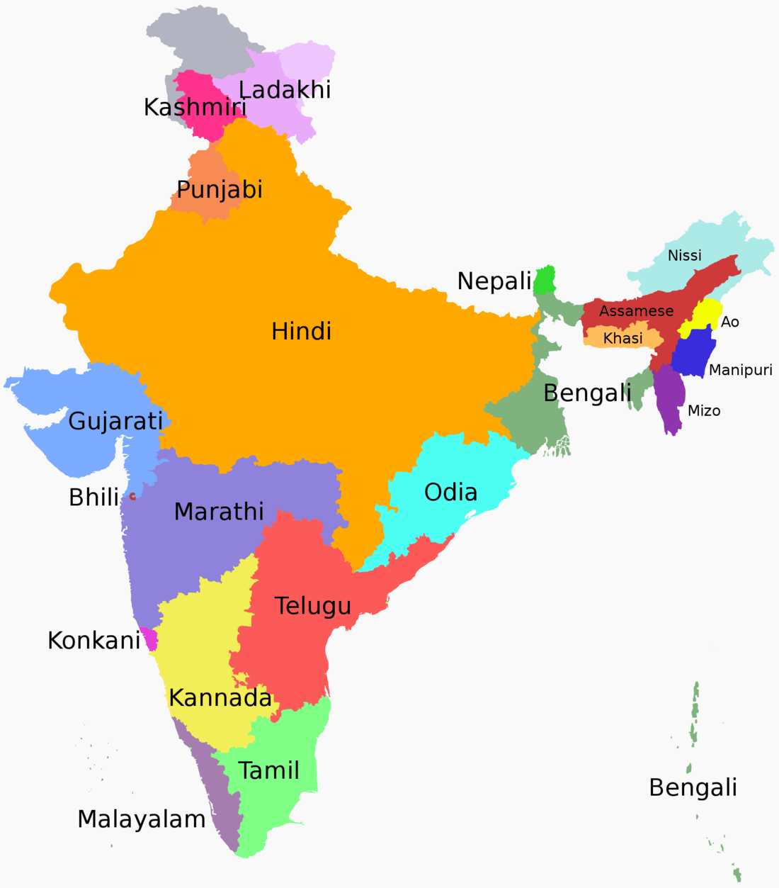 Top liste des langues les plus parlées dans le monde pour la traduction -cartes de l&#39;hindi