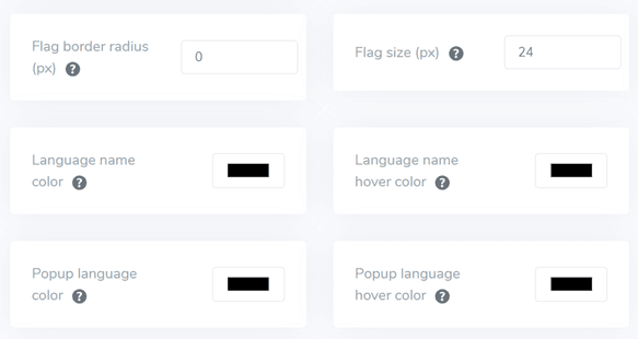 Set flag color - Best Squarespace template for multilingual website