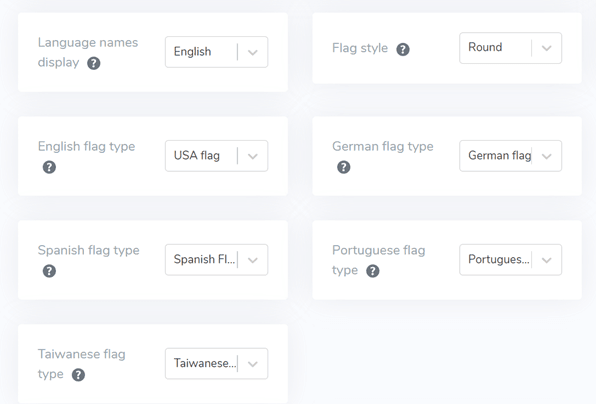 Set flags design - Best Squarespace template for multilingual website