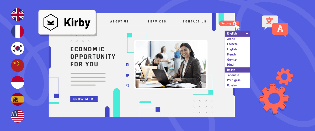 Cách thiết lập trình chuyển đổi ngôn ngữ trên Kirby CMS