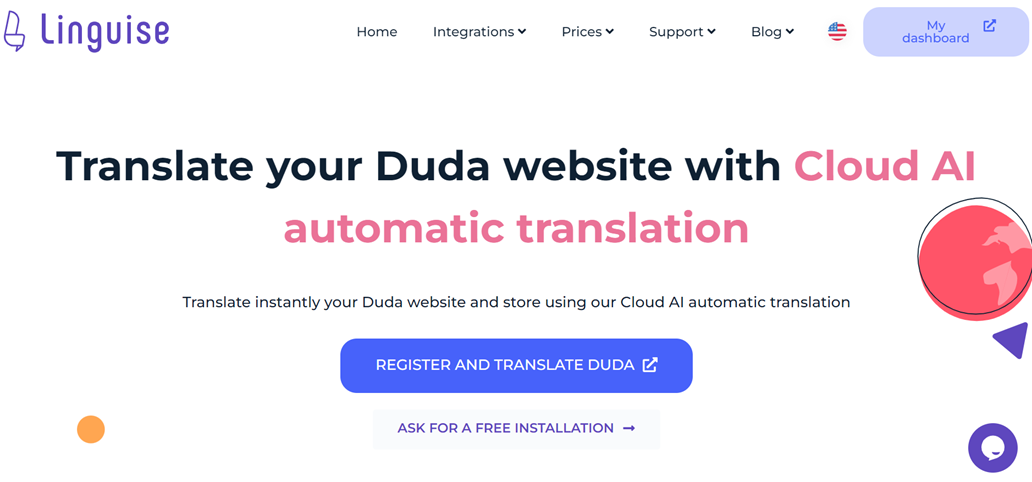 How to implement automatic translation on Duda