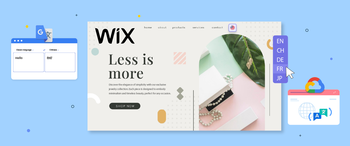 Wix sitesini Google Translate makine çevirisi ile Cloud AI Translation ile otomatik çevirin